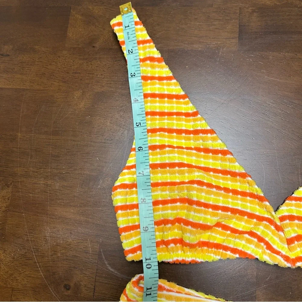 Solid and Striped The Beverly Bikini Tricolor Terrycloth Stripe Size XS